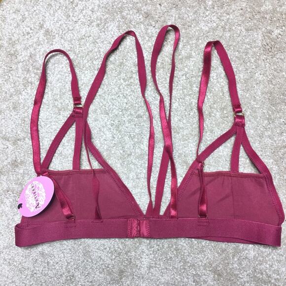 Anemone Strappy Lace Red Bralette Size Small - Picture 8 of 8